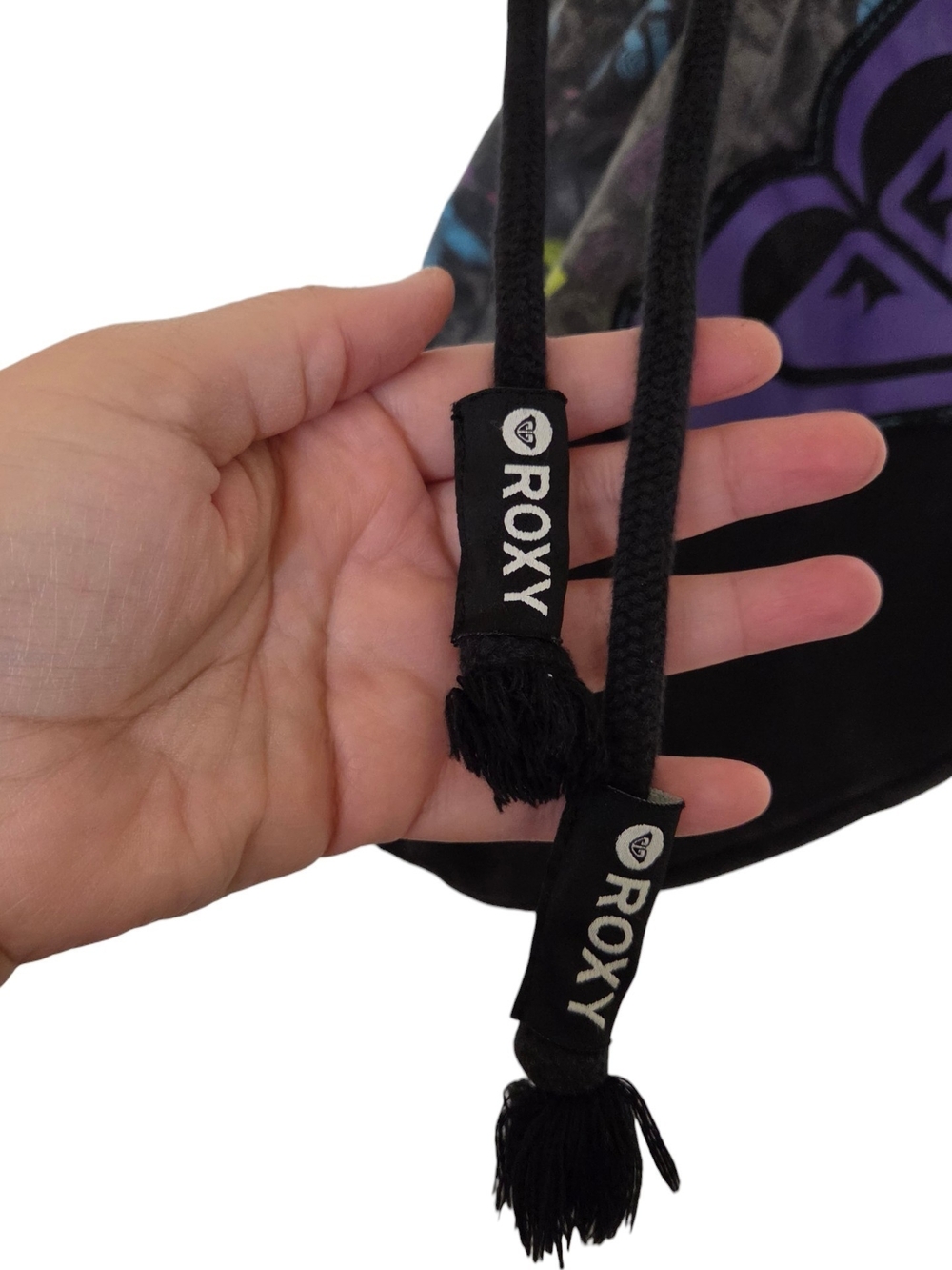 Throwback Y2K Roxy Drawstring Knapsack - Picture 5 of 11